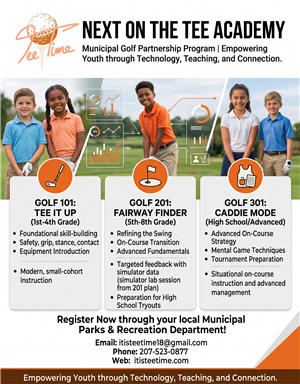 Next on the Tee Academy Flyer