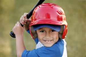 Closeup of baseball batter