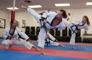 Adults Sparring in Karate